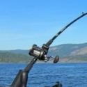 canna da pesca al lago