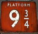 l'insegna della piattaforma 9 e 3/4