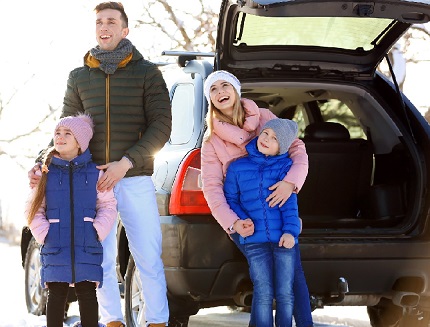 Famiglia in vacanza inverno