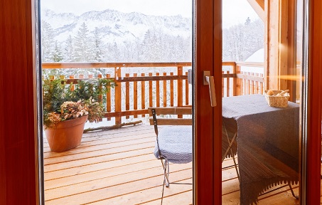 terrazza montagna inverno
